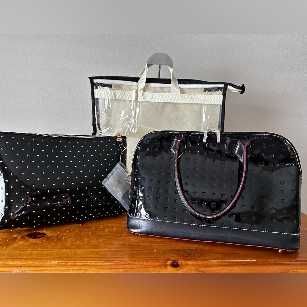 2 PIECES--Arcadia Patent Leather, Thalia Cosmetic bag - Picture 15 of 15